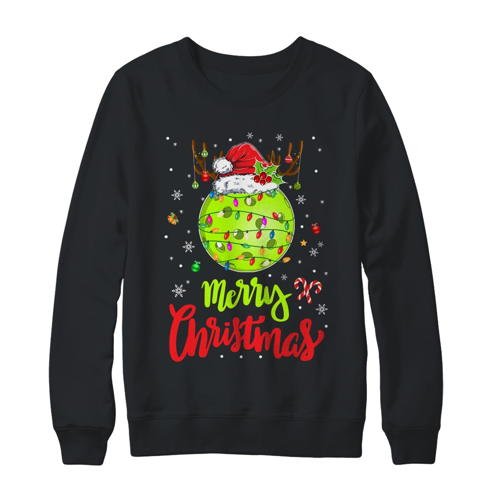 Funny Santas Pickleball Player Christmas Merry Pickleball Shirt & Sweatshirt | siriusteestore
