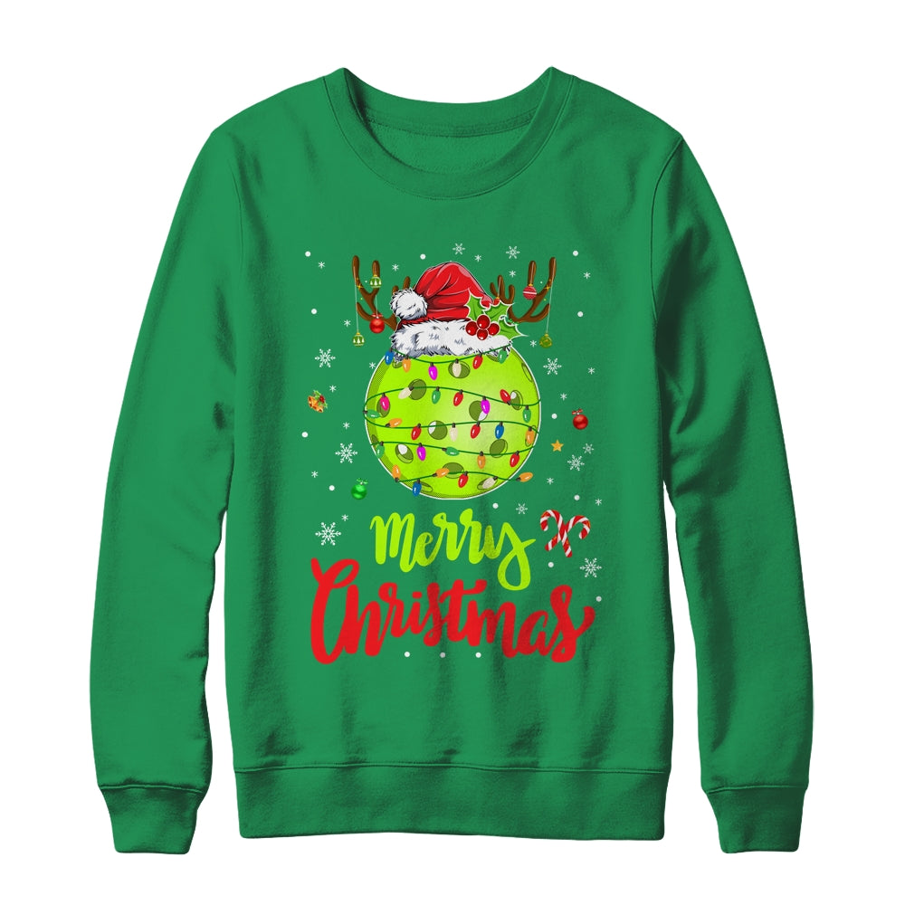 Funny Santas Pickleball Player Christmas Merry Pickleball Shirt & Sweatshirt | siriusteestore