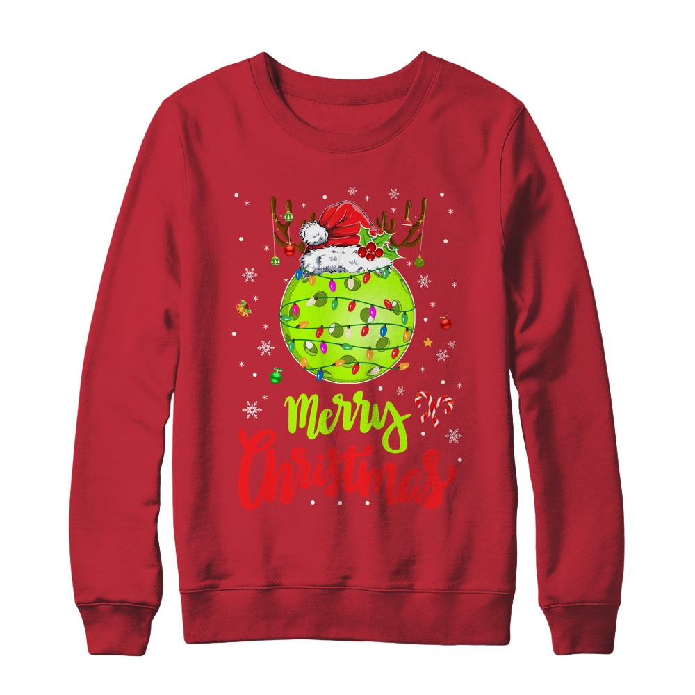 Funny Santas Pickleball Player Christmas Merry Pickleball Shirt & Sweatshirt | siriusteestore