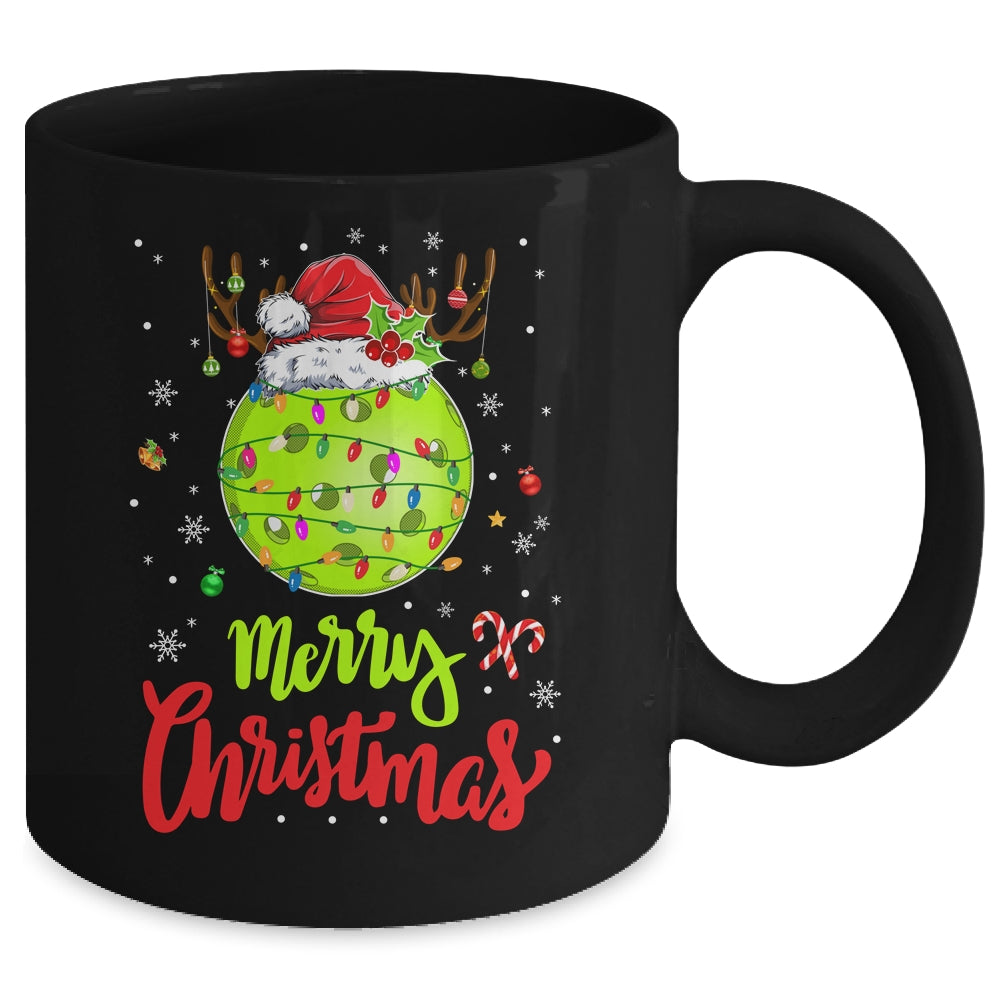 Funny Santas Pickleball Player Christmas Merry Pickleball Mug | siriusteestore