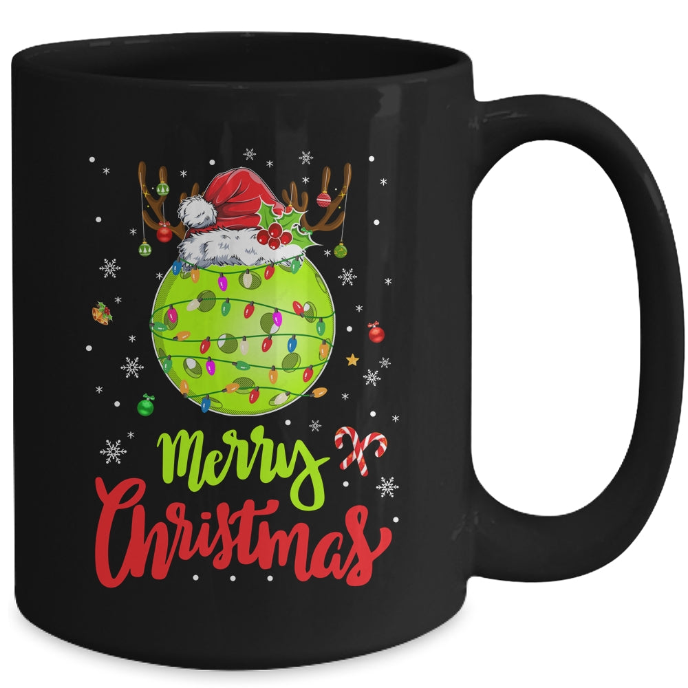 Funny Santas Pickleball Player Christmas Merry Pickleball Mug | siriusteestore