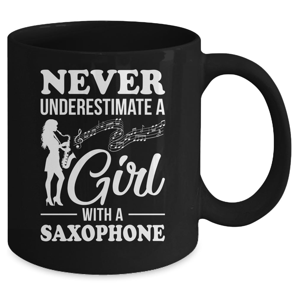 Funny Saxophone Design For Girls Women Saxophonist Sax Lover Mug | siriusteestore