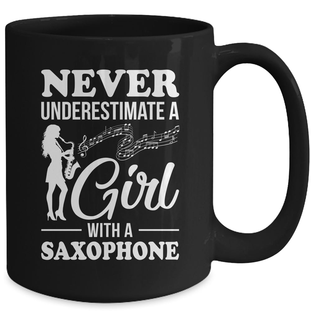 Funny Saxophone Design For Girls Women Saxophonist Sax Lover Mug | siriusteestore