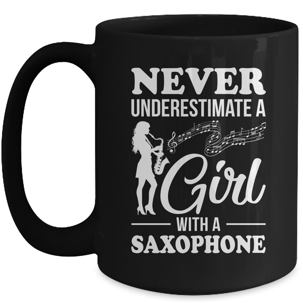 Funny Saxophone Design For Girls Women Saxophonist Sax Lover Mug | siriusteestore