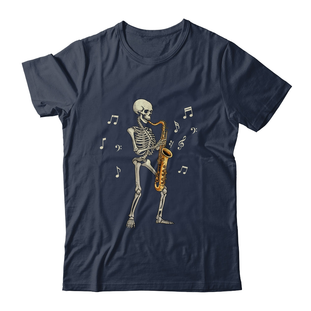 Funny Saxophone Design For Men Women Skull Player Sax Shirt & Hoodie | siriusteestore