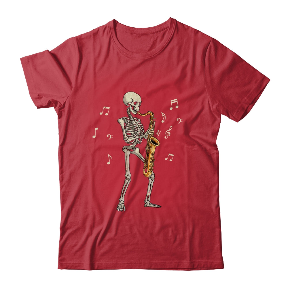 Funny Saxophone Design For Men Women Skull Player Sax Shirt & Hoodie | siriusteestore
