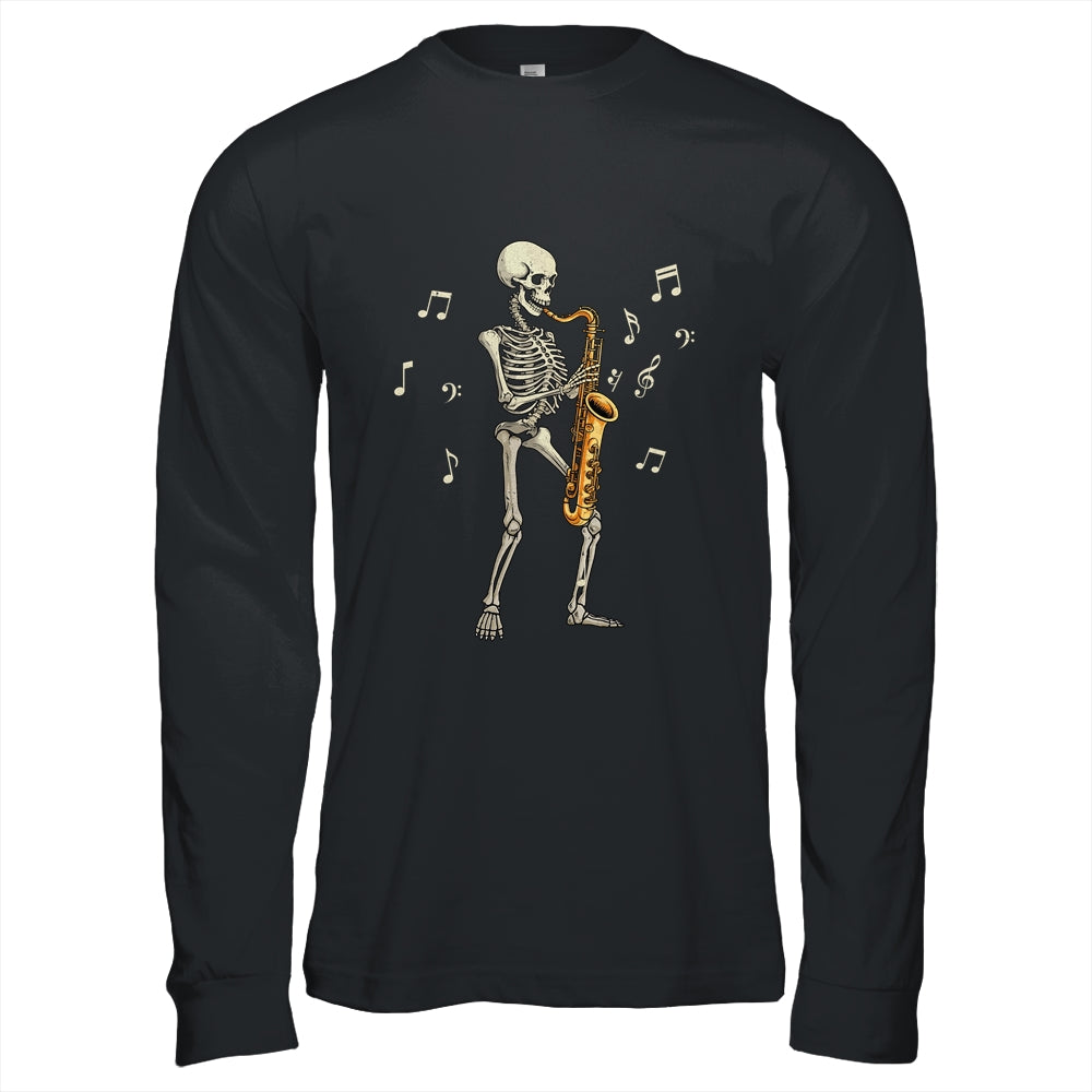 Funny Saxophone Design For Men Women Skull Player Sax Shirt & Hoodie | siriusteestore