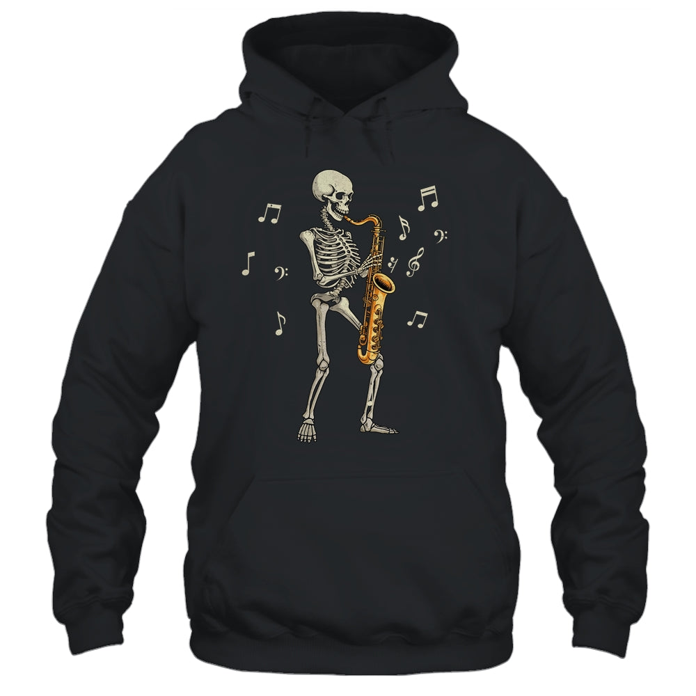 Funny Saxophone Design For Men Women Skull Player Sax Shirt & Hoodie | siriusteestore