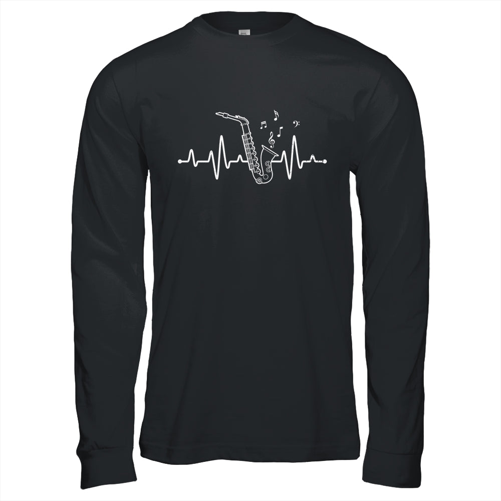 Funny Saxophone Heartbeat Design For Men Women Player Music Shirt & Hoodie | siriusteestore