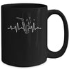 Funny Saxophone Heartbeat Design For Men Women Player Music Mug | siriusteestore