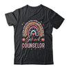 Funny School Counselor Rainbow Leopard Print Women Shirt & Hoodie | siriusteestore