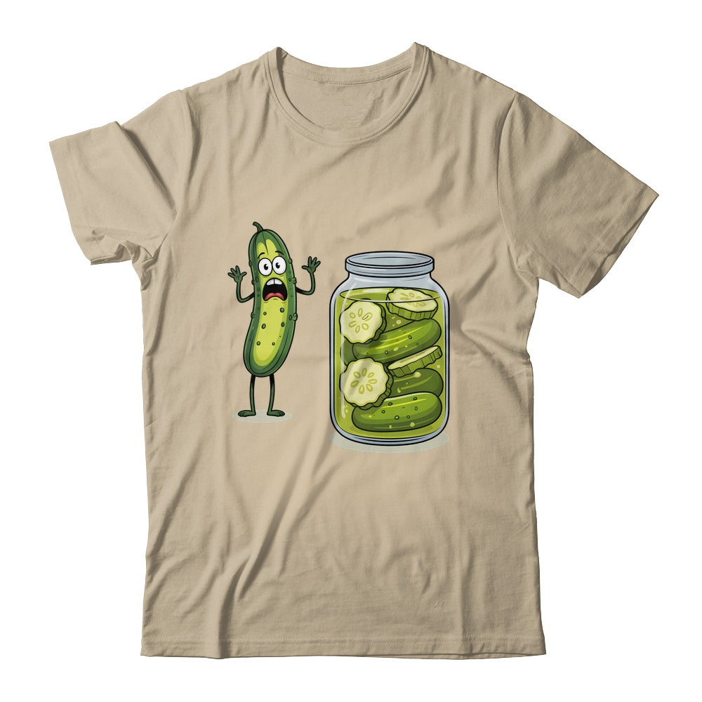 Funny Screaming Pickle Cucumber Jar Joke Pickles Shirt & Tank Top | siriusteestore