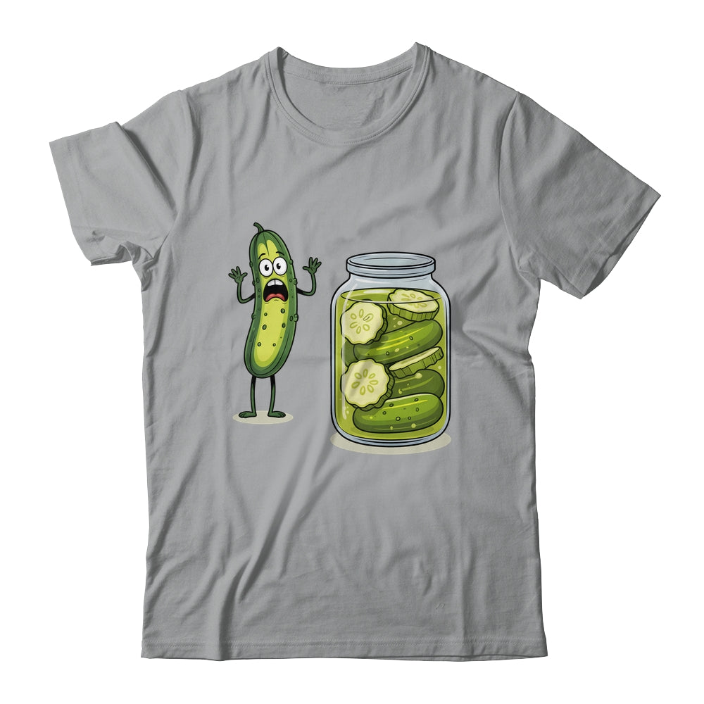Funny Screaming Pickle Cucumber Jar Joke Pickles Shirt & Tank Top | siriusteestore