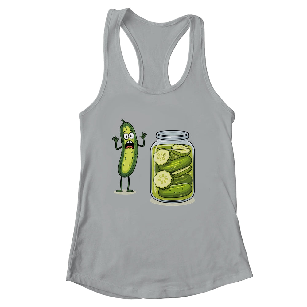 Funny Screaming Pickle Cucumber Jar Joke Pickles Shirt & Tank Top | siriusteestore