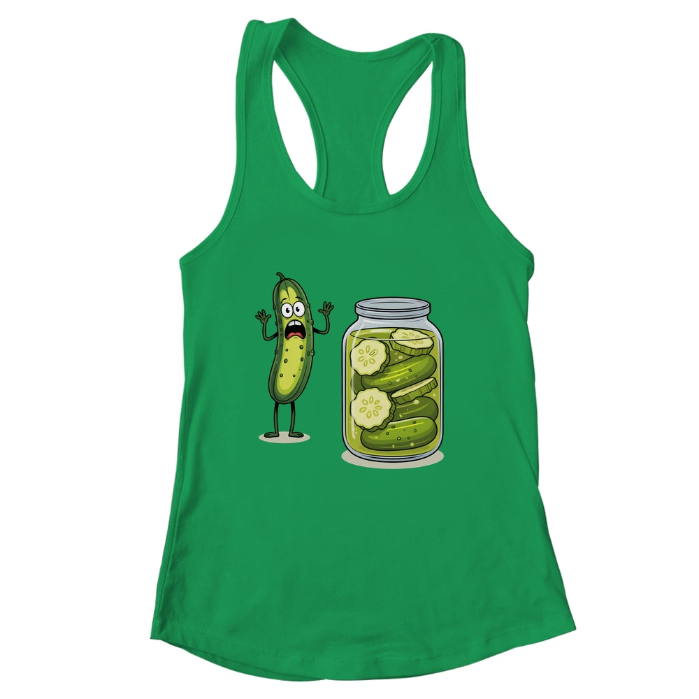 Funny Screaming Pickle Cucumber Jar Joke Pickles Shirt & Tank Top | siriusteestore