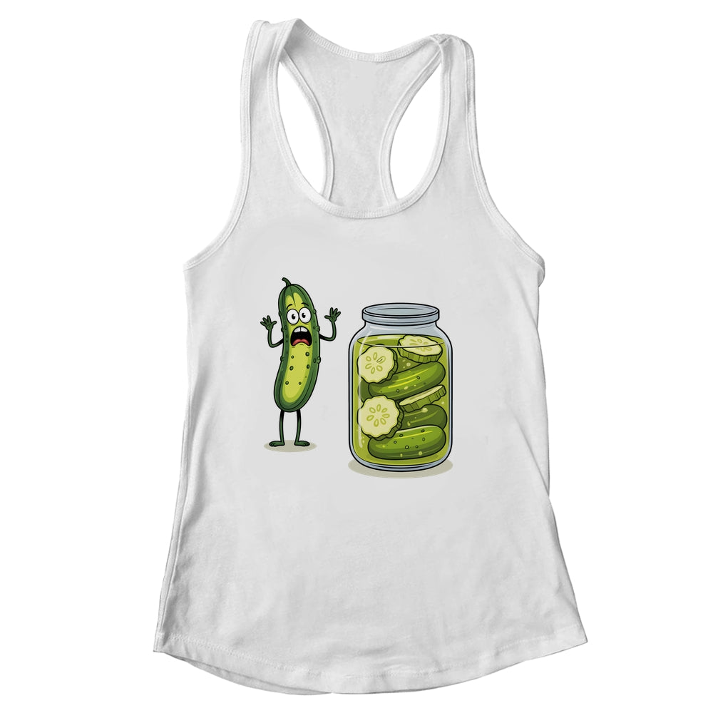 Funny Screaming Pickle Cucumber Jar Joke Pickles Shirt & Tank Top | siriusteestore
