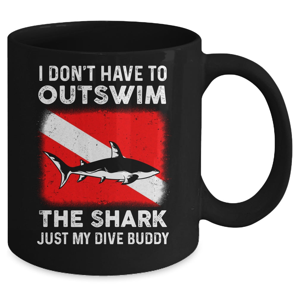 Funny Scuba Diving Design For Men Women Shark Diving Buddy Mug | siriusteestore