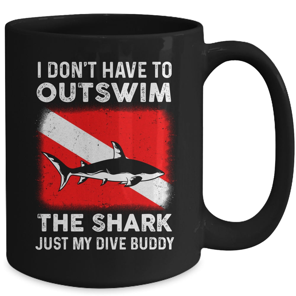 Funny Scuba Diving Design For Men Women Shark Diving Buddy Mug | siriusteestore
