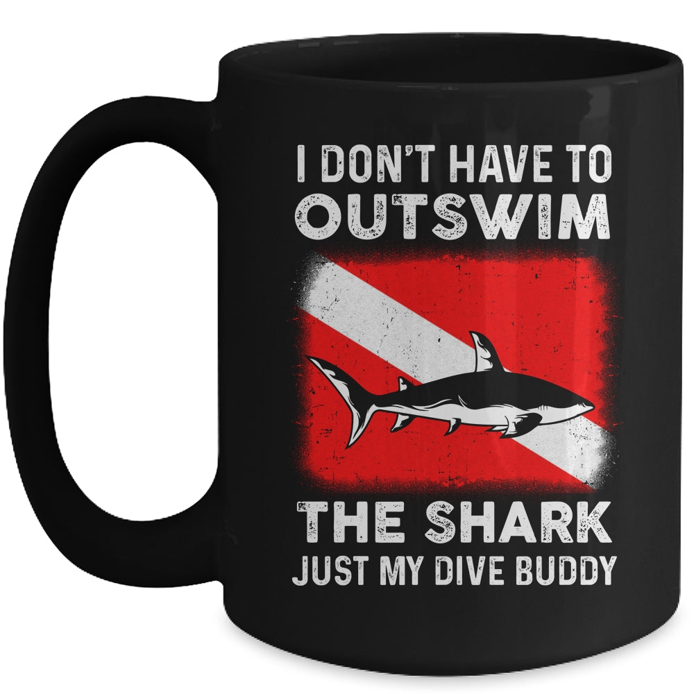 Funny Scuba Diving Design For Men Women Shark Diving Buddy Mug | siriusteestore