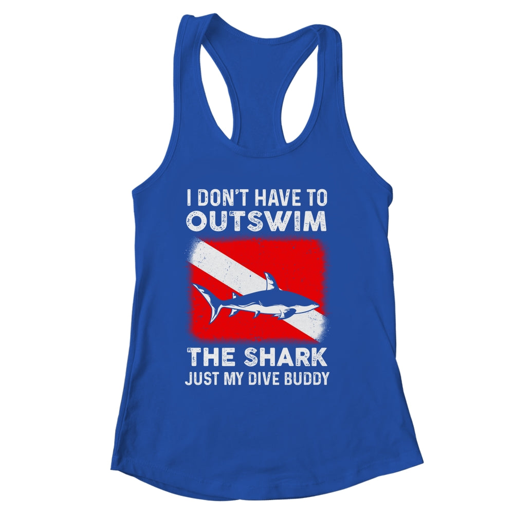 Funny Scuba Diving Design For Men Women Shark Diving Buddy Shirt & Tank Top | siriusteestore