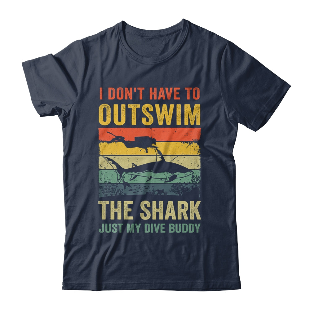 Funny Scuba Diving For Men Women Shark Diving Buddy Retro Shirt & Tank Top | siriusteestore