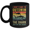Funny Scuba Diving For Men Women Shark Diving Buddy Retro Mug | siriusteestore
