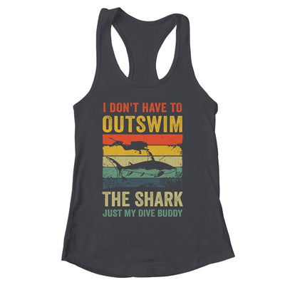 Funny Scuba Diving For Men Women Shark Diving Buddy Retro Shirt & Tank Top | siriusteestore