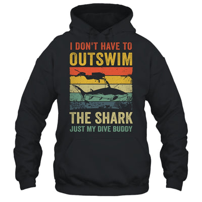 Funny Scuba Diving For Men Women Shark Diving Buddy Retro Shirt & Tank Top | siriusteestore