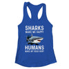 Funny Sharks Make Me Happy Marine Biology Shark Shirt & Tank Top | siriusteestore