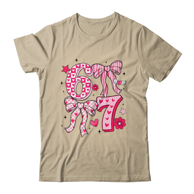 Funny Six Seven Valentine Coquette Bow Heart 6 7 Meme Girls Shirt & Tank Top | siriusteestore