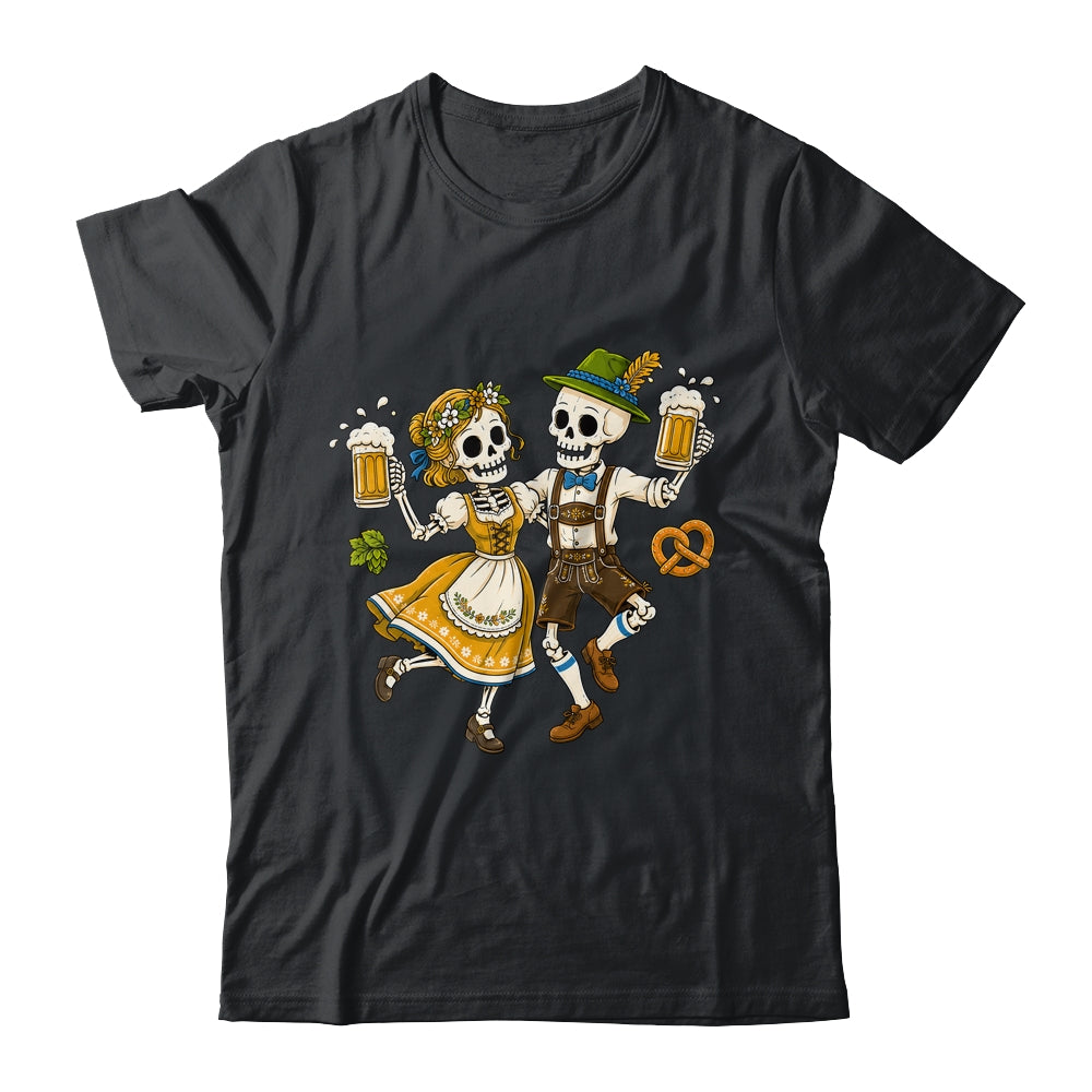 Funny Skeleton Couple Oktoberfest Pretzel Costume Adults Shirt & Hoodie | siriusteestore