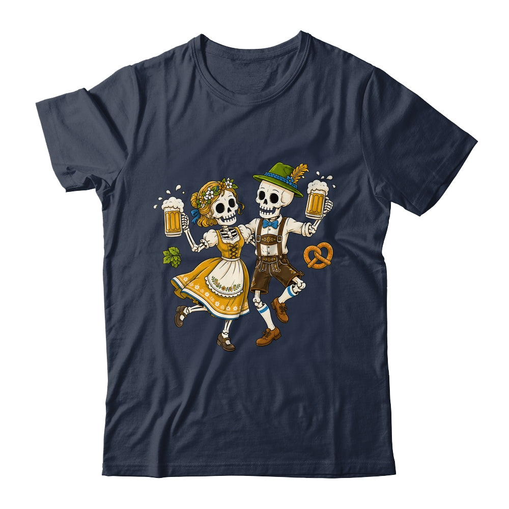 Funny Skeleton Couple Oktoberfest Pretzel Costume Adults Shirt & Hoodie | siriusteestore