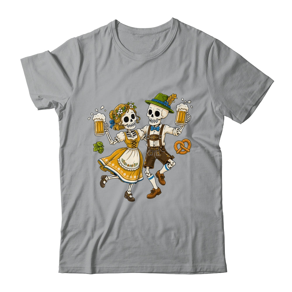Funny Skeleton Couple Oktoberfest Pretzel Costume Adults Shirt & Hoodie | siriusteestore