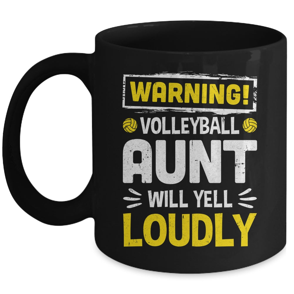 Funny Soccer Aunt Warning Soccer Aunt Will Yell Loudly Mug | siriusteestore