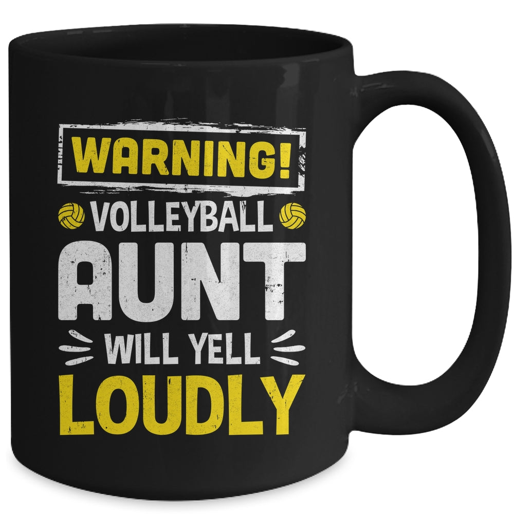 Funny Soccer Aunt Warning Soccer Aunt Will Yell Loudly Mug | siriusteestore