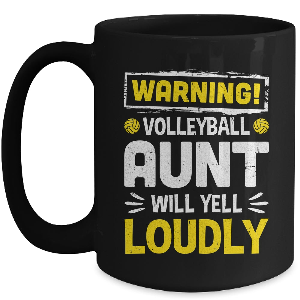 Funny Soccer Aunt Warning Soccer Aunt Will Yell Loudly Mug | siriusteestore