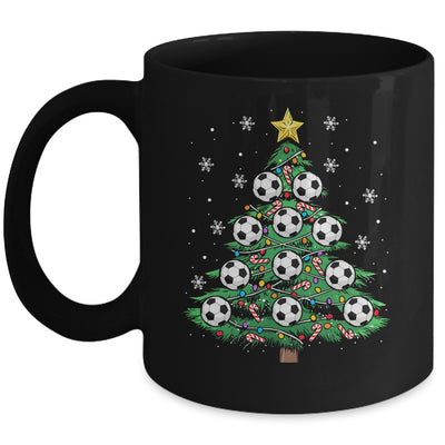 Funny Soccer Player Boy Men Xmas Christmas Tree Lights Mug | siriusteestore