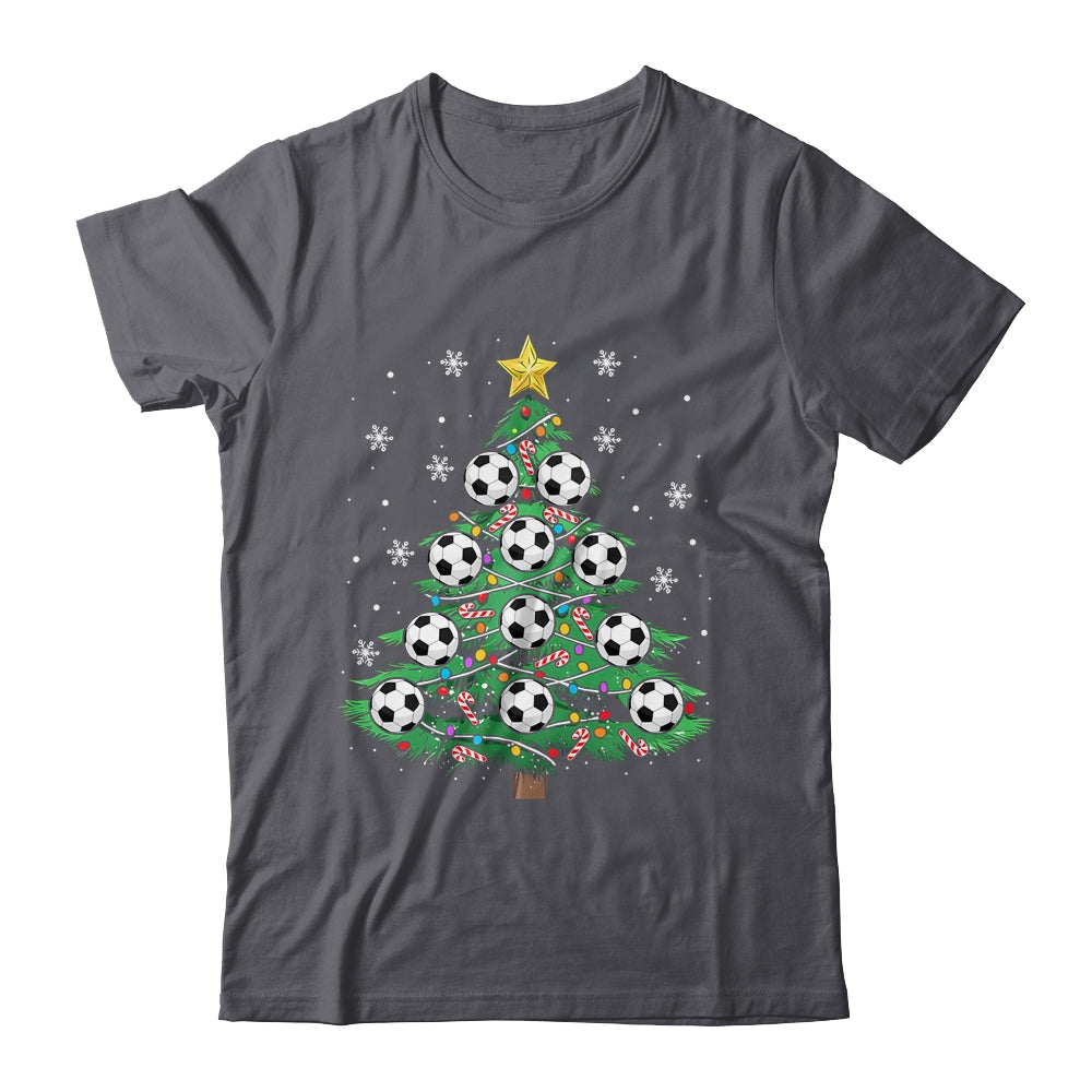 Funny Soccer Player Boy Men Xmas Christmas Tree Lights Shirt & Sweatshirt | siriusteestore