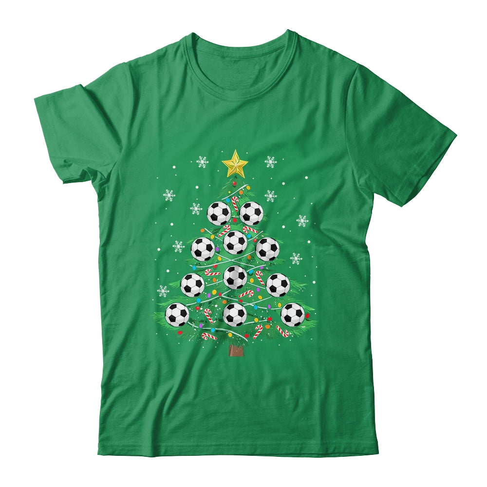 Funny Soccer Player Boy Men Xmas Christmas Tree Lights Shirt & Sweatshirt | siriusteestore
