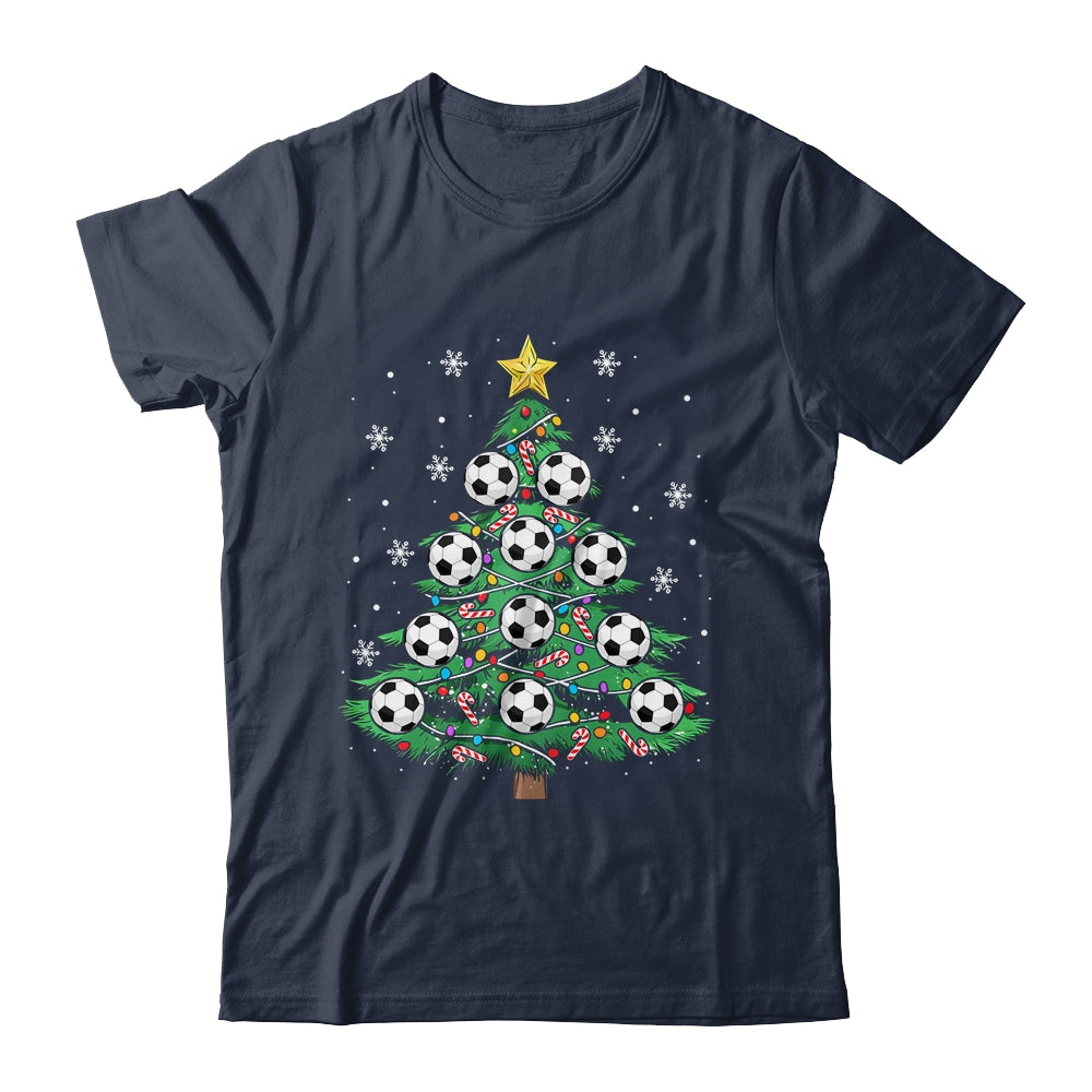 Funny Soccer Player Boy Men Xmas Christmas Tree Lights Shirt & Sweatshirt | siriusteestore