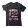 Funny Softball Art For Girls Youth Teens Softball Player Shirt & Tank Top | siriusteestore