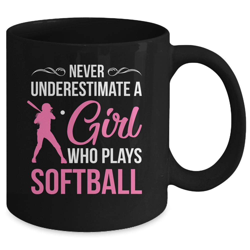 Funny Softball Art For Girls Youth Teens Softball Player Mug | siriusteestore