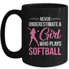 Funny Softball Art For Girls Youth Teens Softball Player Mug | siriusteestore