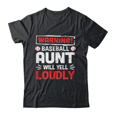 Funny Softball Aunt Warning Softball Aunt Will Yell Loudly Shirt & Tank Top | siriusteestore