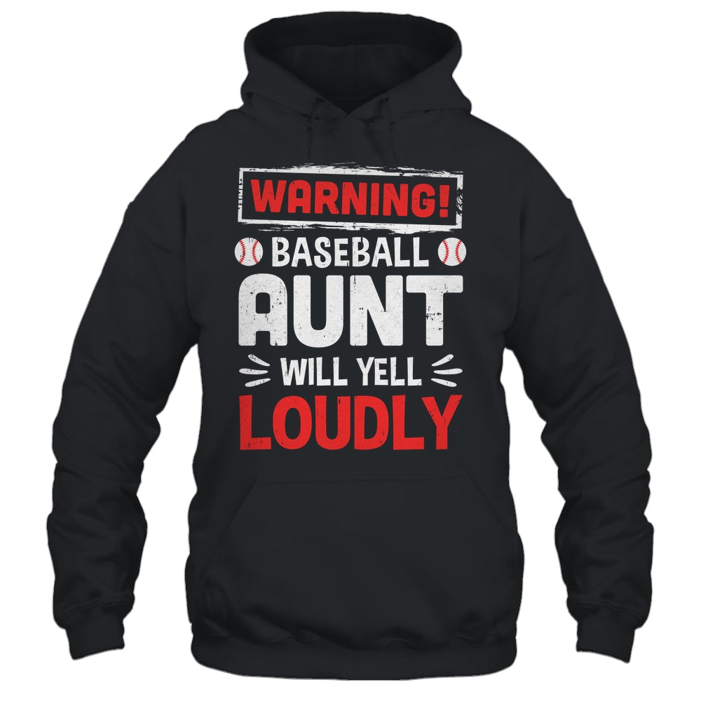 Funny Softball Aunt Warning Softball Aunt Will Yell Loudly Shirt & Tank Top | siriusteestore