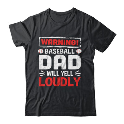 Funny Softball Dad Warning Softball Dad Will Yell Loudly Shirt & Hoodie | siriusteestore