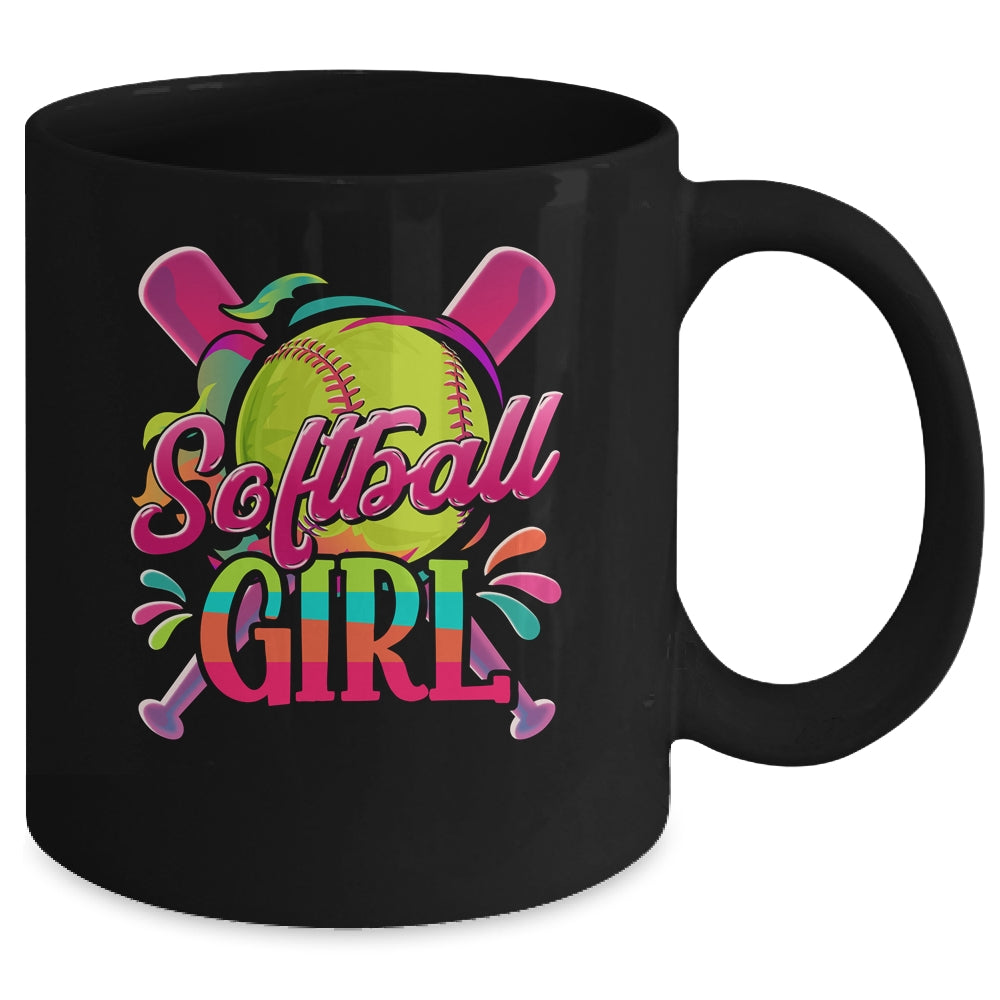 Funny Softball Girl Softball Player Fan Lover Mug | siriusteestore