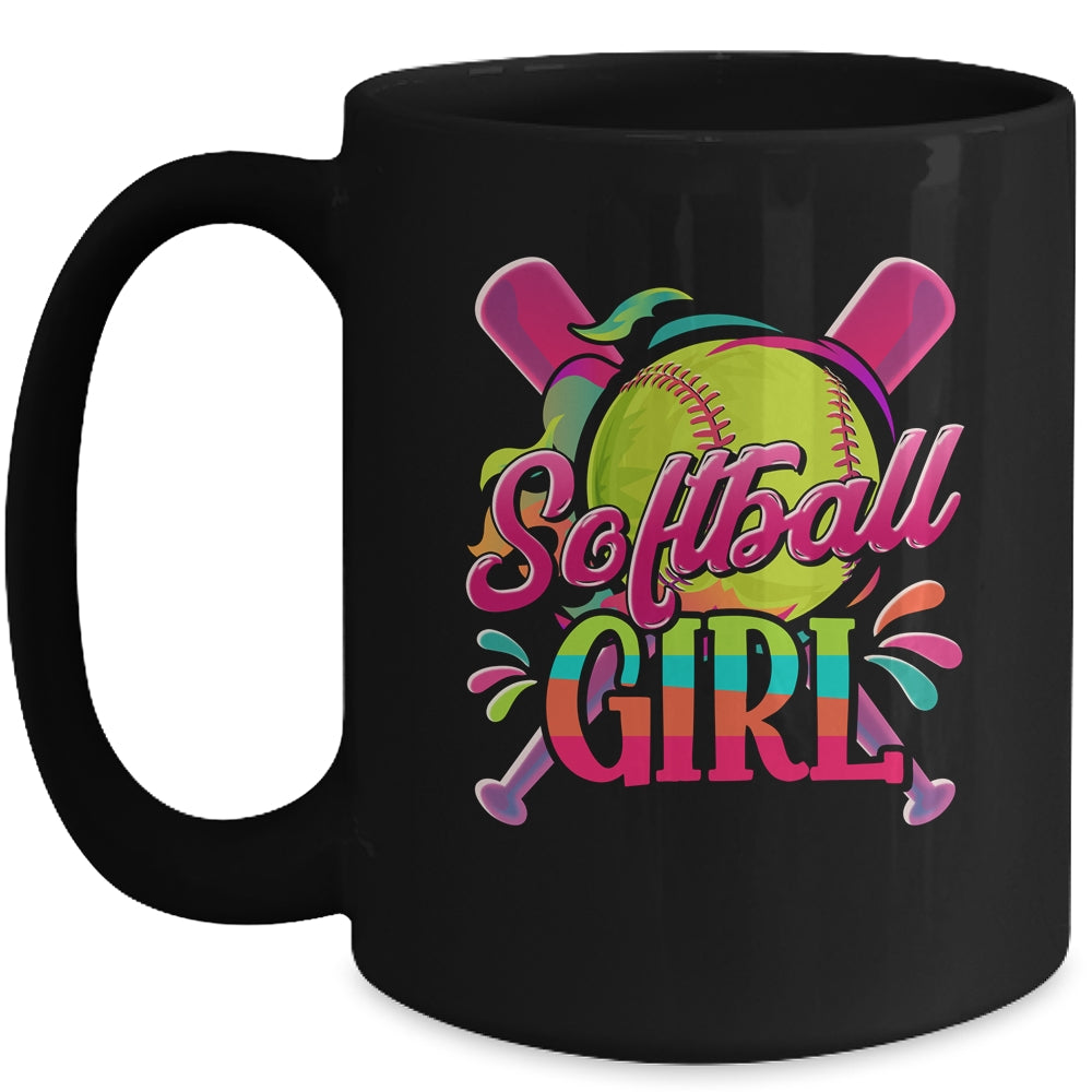 Funny Softball Girl Softball Player Fan Lover Mug | siriusteestore