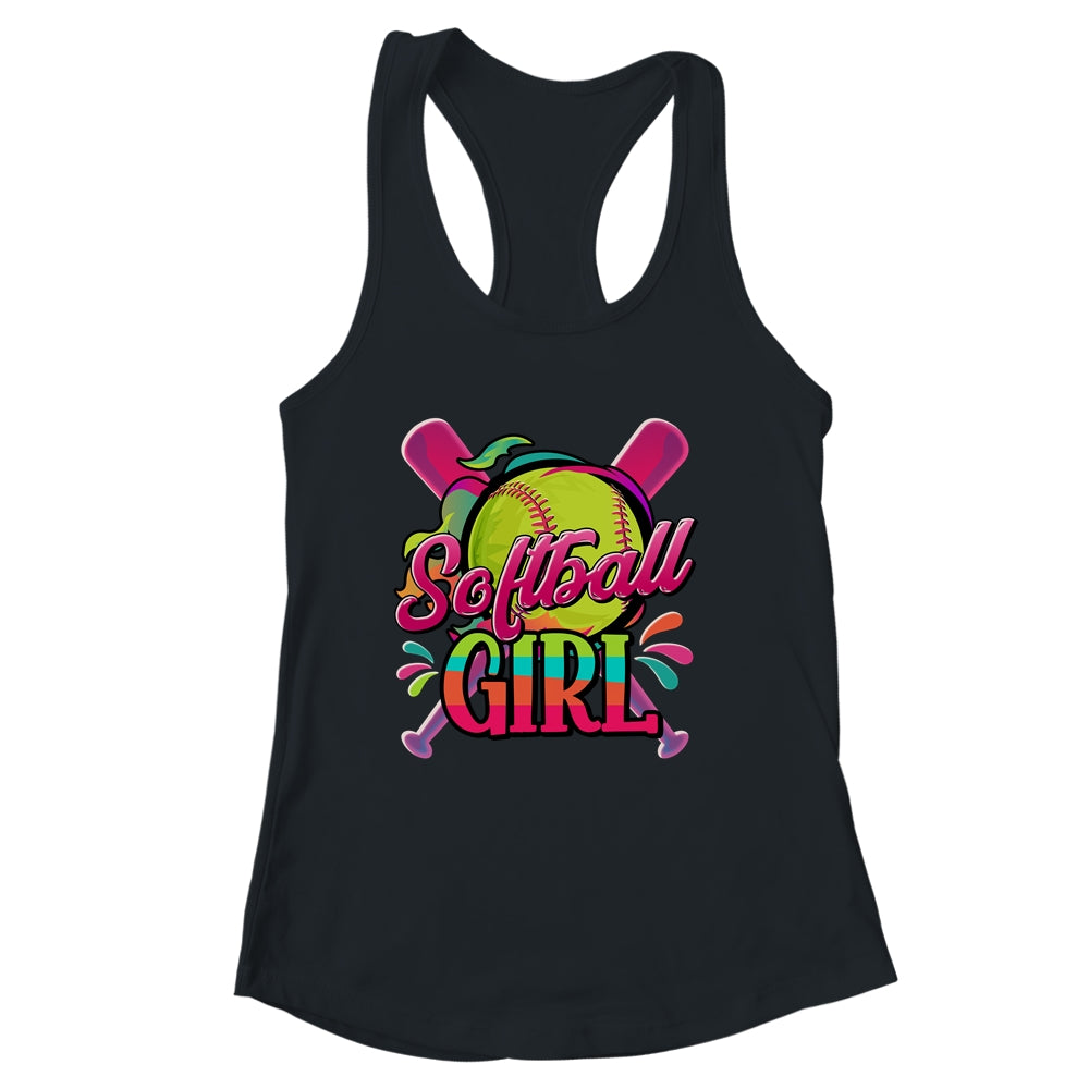 Funny Softball Girl Softball Player Fan Lover Shirt & Tank Top | siriusteestore