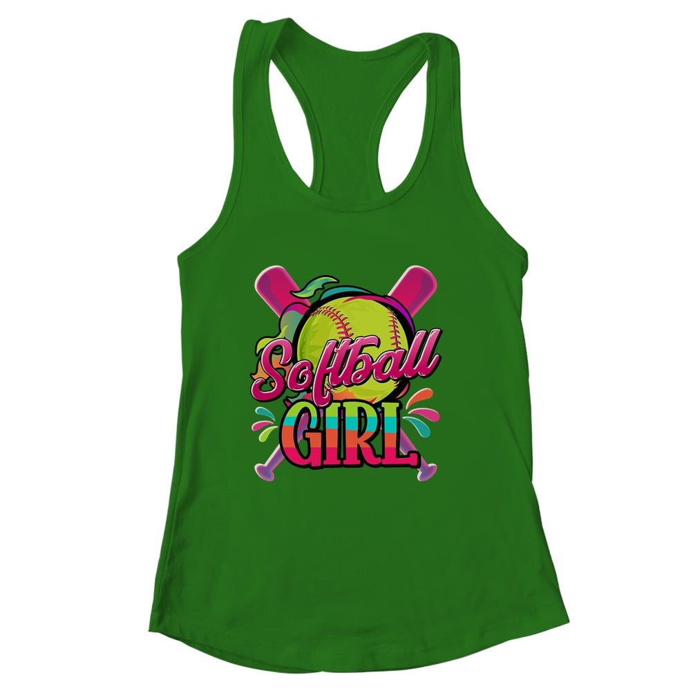 Funny Softball Girl Softball Player Fan Lover Shirt & Tank Top | siriusteestore